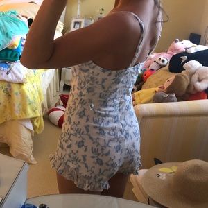 Kendall & Kylie Dresses - Blue and white laced romper Kendall & Kylie Dresses - Blue and white laced romper